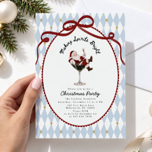 Invitation fantaisiste de fête de Noël avec Père N