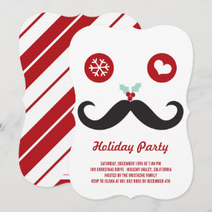 Invitation fantaisiste de fête de vacances avec M.