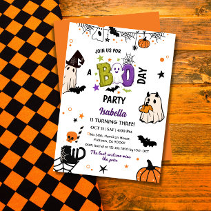 Invitation Fantastique 3e anniversaire d'Halloween fantôme Sp