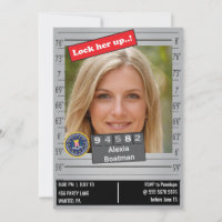 Fantastique Police Femme Mugshot Anniversaire Plai