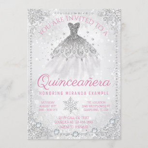 Invitation Fantastique Quinceanera de la région des merveille