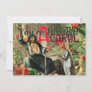 Invitation Fantôme de Noël Illustration actuelle Scrooge