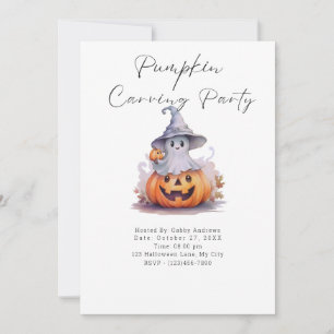 Invitation Fantôme en Sorcières Citrouille Casquette de la So