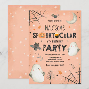 Invitation Fantôme Halloween Anniversaire de fête Spotacular 