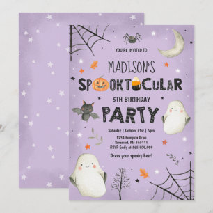 Invitation Fantôme Halloween Anniversaire de fête Spotacular 