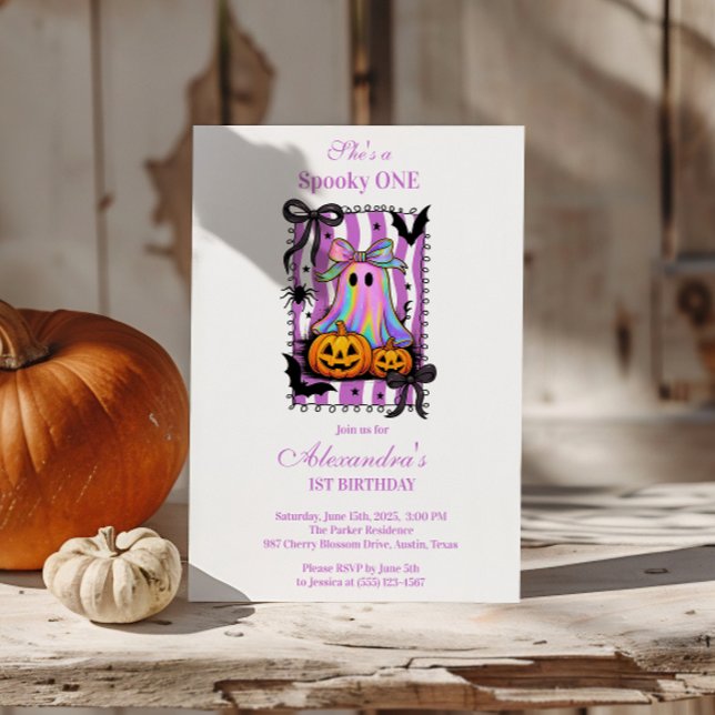 Invitation Fantôme Irridescent Coquette Arc Spooky Un (Créateur téléchargé)