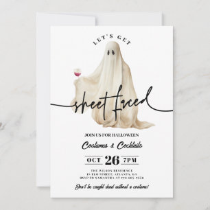 Invitation Fantôme Obtenons la feuille face à drôle Halloween