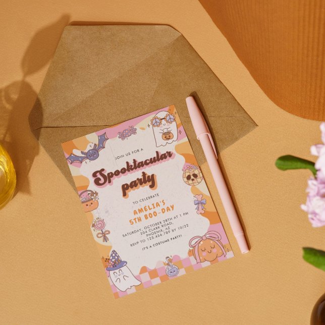 Invitation Fantômes Spooktacular Halloween Anniversaire (Créateur téléchargé)