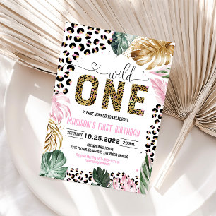 Invitation Far One Empreinte de léopard Jungle Anniversaire