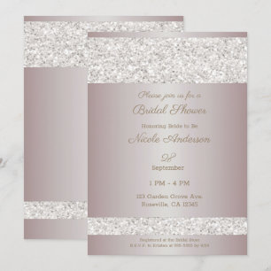 Invitation Fard à joues étincelant pailleté blanc rose pour e