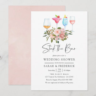 Invitation Fard à joues floral et rose gold pour remplir le b