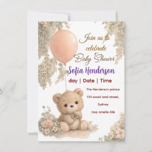 Invitation Fard à joues Ours Douce Couleur eau florale shower