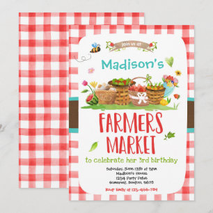 Invitation Farmers Marché Anniversaire Cultivé Localement Gir