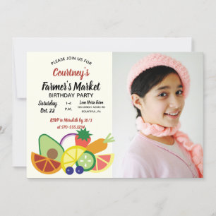 Invitation Farmer's Market Birthday Party Photo