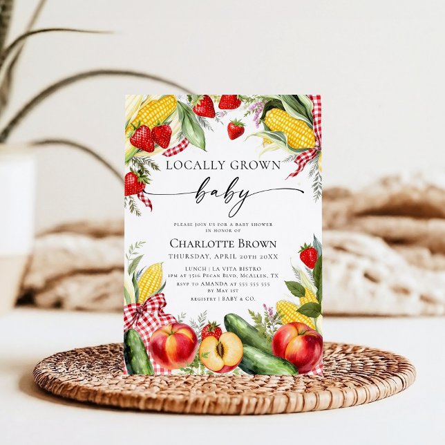 Invitation Farmer's Market Locally Grown Baby Shower (Créateur téléchargé)