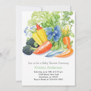 Invitation Farmers Market Veggie Delight Baby shower