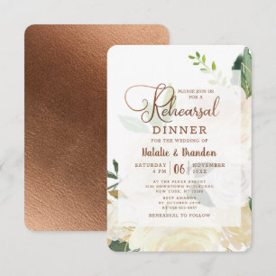 Invitation Farmhouse Fraîche Rustique Dîner de répétition