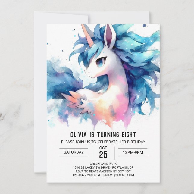 Invitation Farmyard Digital Horse Anniversaire (Devant)