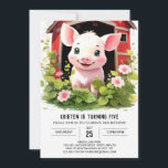 Invitation Farmyard Friends Piglet's Boho Girl Birthday<br><div class="desc">Rejoignez Farmyard Friends pour une célébration fantastique à l'anniversaire de la fille Boho de Piglet! Cette invitation n'est pas seulement une carte, c'est une invitation à une ferme où de délicieux porcelets et leurs amis boho se rassemblent au milieu de couleurs vives et de charme bohème, promettant une expérience d'anniversaire...</div>