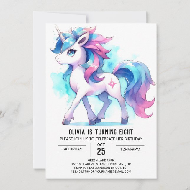 Invitation Farmyard Kids Horse Anniversaire (Devant)