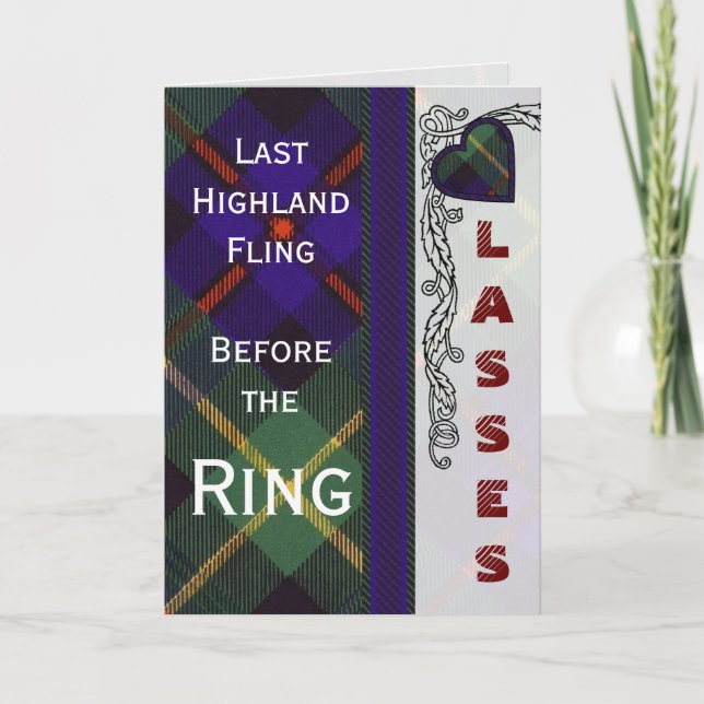 Invitation Farquarson Scottish Tartan (Devant)