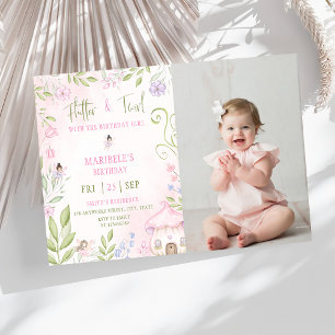 Invitation FĂŠ Fairy Forêt et Twirl Girl Birthday Photo