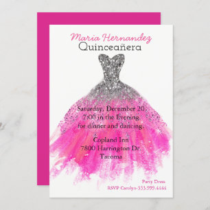 Invitation fascinante de Quinceañera de robe