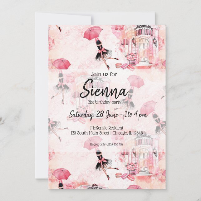 Invitation Fashion girly (Devant)