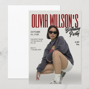 Invitation Fashion magazine photo anniversaire