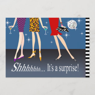 Invitation Fashion Party Filles Surprise Birthday Party
