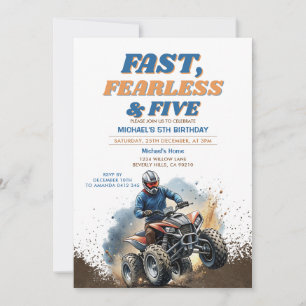 Invitation Fast Fearless & FIVE Racing 5e fête d'anniversaire