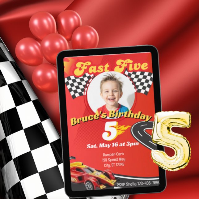Invitation Fast Five, Picture Racing 5e anniversaire (Créateur téléchargé)