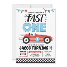 Fast One Red Race Car Boy 1er Anniversaire Fête In