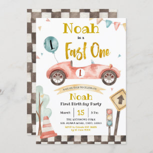 Invitation Fast One Retro Racing Car