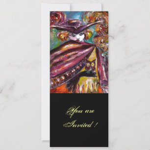 Invitation FAUST/ Masque mystérieux avec Tricorn Costume Part