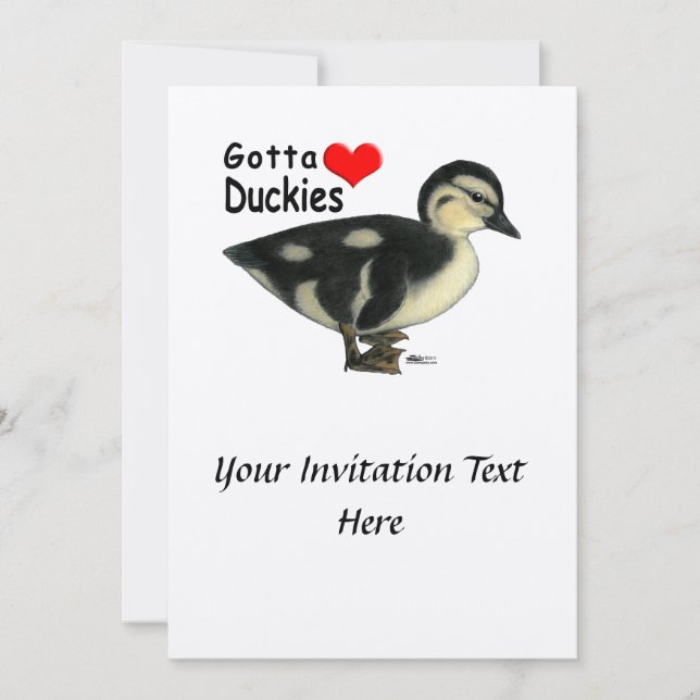 Invitation Faut adorer les canetons (Devant)