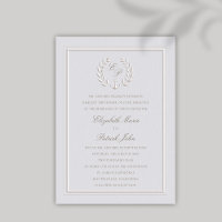 Faux Embossés Ancre Wreath Mariage classique
