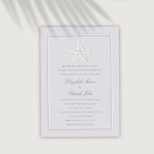 Invitation Faux Embossés Mariage officiel de la côte de la St