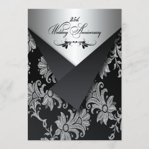 Invitation FAUX Faire la fête pour les 25 ans de mariage Invi