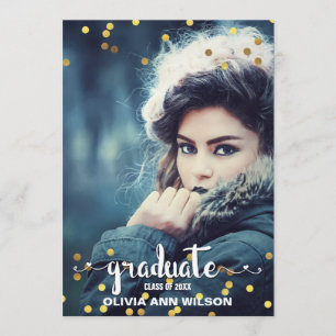 Invitation Faux Gold Foil Confetti