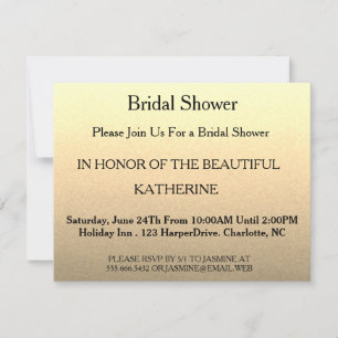 Invitation Faux Gold Glittering Fab Confetti Sparkles Points 