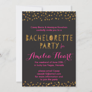 Invitation Faux Gold Parties scintillant Poster de animal Bac