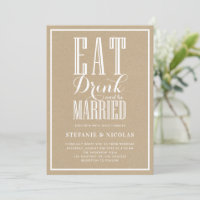 Faux Kraft Mange, Bois et Etre marié Mariage