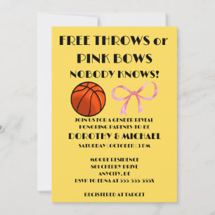 Invitation Faux Lancers ou Nœuds Roses Fête de Révélation du