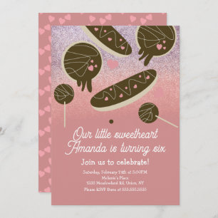Invitation Faux Pailleté de la Saint-Valentin Boulangerie Suc