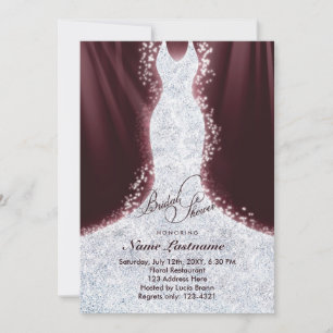 Invitation Faux Parties scintillant Diamond Robe Fête des mar