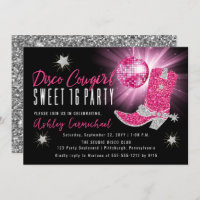 Faux Parties scintillant Disco Rose Cowgirl Sweet 