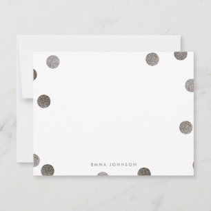 Invitation Faux Parties scintillant Polka Dot Papier personne