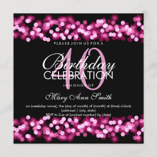 Invitation Faux Pink Hollywood Glam
