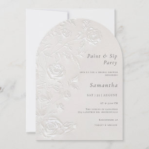 Invitation Faux relief en creux pour Baby Shower de mariage